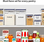 OXO Good Grips 8-Piece Prelabeled Baking POP Container Set