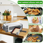4 Pack Reusable Silicone Baking Mat for Ninja ST100 and ST101 Foodi 2-in-1 Flip Toaster (9.5"L x 5.5"W)