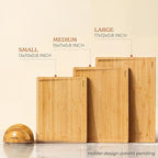SMIRLY Wooden Cutting Boards For Kitchen Meal Prep & Serving - Bamboo Cutting Board Set with Holder, Charcuterie & Chopping Board, Wood Cutting Board Set, Kitchen Gadgets