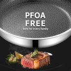 10-Inch Nonstick Frying Pan, PFOA-Free Hybrid Skillet with Stay-Cool Handle & Oven Safe Dishwasher Safe, Compatible with All Stovetops Including Induction for Eggs, Pancakes, Steak