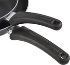 GoodCook Nonstick Aluminum Frying Pan Set, 8" and 10" Skillets, Black, Even Heating, Stay-Cool Ergonomic Handle, PFOA-Free Nonstick Coating, Ideal for Sautéing, Searing, and Frying