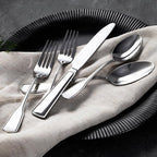 KINGSTONE 30-Piece Silverware Set, 18/10 Stainless Steel Flatware Set for 6, Tableware Cutlery Set, Utensil Sets for Home Restaurant, Mirror Finish, Dishwasher Safe