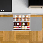 Yieach 4 Pack Adjustable In Drawer Spice Organizer - Expandable From 11" to 22" - Clear Acrylic Seasoning Organizer with Jars for Kitchen Drawer,Horizontal Tiered Kitchen Spice Organization & Tray