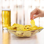 R-kay 6 Pack Extra Large Square Serving Bowl - 128 Ounce Plastic Serving Bowls For Entertaining - Clear Plastic Bowls For Salads And Snacks - Disposable bowls For All Occasions