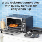 GoodCook Everyday Nonstick Toaster Oven 6-Piece Steel Bakeware Set, Gray