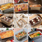 50 Pack 2.4lb Aluminum Loaf Pans Collocate Cellophane Bags/Twist Ties/ Stickers and Parchment Paper Sheets ,8.3" X 4.1" X 2.2" Disposable Aluminum Foil Premium Bread Tins - Disposable Baking Pans