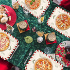 Whaline 3 Pcs Christmas Serving Trays Xmas Tree Plastic Serving Platters Dishes for Holiday Party Breakfast Lunch Dinner Food Snack Supplies, 10 x 13 Inch
