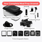 Fullstar The Original Pro Chopper - Vegetable Chopper and Spiralizer, Food Chopper with Container, Fruit Slicer, Kitchen Gadgets & Gifts, Home Essentials (9 in 1, SS Black)