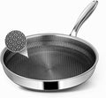 Non Stick Frying Pans, 10-inch Hybrid Frying Pans Nonstick Stainless Steel Skillets, Dishwasher & Oven-Safe, Stay-Cool Handle, PFOA Free Cookware, Compatible with All Cooktops