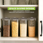Utopia Kitchen Cereal Containers Storage Set – 3 Pack 4L(135.2 oz) Airtight Food Storage Containers with Lids, BPA-Free Cereal Dispensers for Pantry Organization and Storage (Clear)