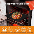 UBeesize 2 Pack XL Thickened Oven Liners for Bottom of Oven, Reusable 17x25 Inch Heavy Duty Non Stick Teflon Oven Mats BPA & PFOA Free, Fit Electric Gas Toaster Convection Microwave Ovens Grills