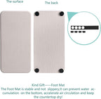 NiuYichee 2 Pcs Water Absorbing Stone Trays, Kitchen/Bathroom Sink Soap Dish, Diatomite Tray Used for Hand Soap & Cosmetic Bottles in The Modern Home, 3.5" W x 7.1" L, White