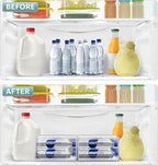 Sorbus Water Bottle Organizer for Fridge with Lid – Holds 9 Bottles – Stackable Drink Organizer for Refrigerator, Pantry, or Countertop – Clear BPA-Free Plastic Bottle Storage Holder (4 Pack)