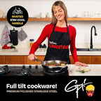 Guy Fieri's Flavortown 10.3" Stainless Steel Frying Pan - Tri-Ply Base with Stainless Stay Cool Handles, Oven Safe up to 500°F, Induction Cooktop Compatible, Versatile Cookware for Every Kitchen