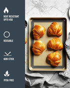 Silicone Baking Mat - 3 Pack Reusable Silicone Baking Sheet Liner for Oven - Half Sheet Nonstick Mat 16.5"x11.6" for Bread, Dough, Macaron, Cookie Cooking Liners for Kitchen Counter Bakery Supplies