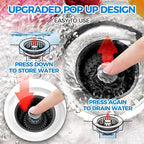 Kitchen Sink Drain Strainer - 3Pack Sink Stopper, Drain Protector, Kitchen Drain Plug & Sink Installation Parts with Anti-Clogging Basket, Fit US Standard 3-1/2'' Sink Drain Hole, Black
