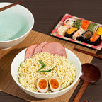8 Inch Ceramic Ramen Bowl Set of 2, 40oz Japanese Bowls with Spoons & Chopsticks,Durable,Microwave & Dishwasher Safe,Perfect for Ramen,Pho,Salad,Soup,Noodles，Mixing bowls（Cyan Sea）