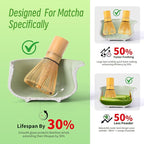 TEANAGOO Matcha Whisk Set Green,7 Pcs Matcha Set,Matcha Starter Kit for Ceremony,Matcha Tea Set for Making Breakfast/Latte,Green Matcha Bowl(Chawan) whith Spout and Whisk,Gift for Friend/Family