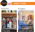 Allstar Innovations Spice Spinner Two-Tiered Spice Organizer & Holder That Saves Space, Keeps Everything Neat, Organized & Within Reach With Dual Spin Turntables- Grey