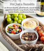 Ceramic Small Baking Dishes for Oven, 12oz Meal Prep Containers Charcuterie Bowls with Lids, Creme Brulee Ramekins Set, Pudding Custard Cups Fruit Souffle Bowls Set of 4, Grey Ripple