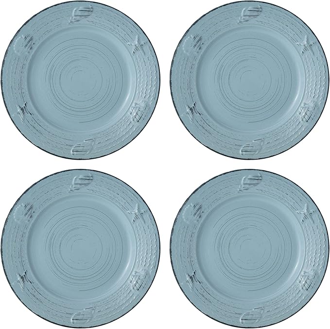 Pfaltzgraff Trellis Coastal 16-Piece Dinnerware Set, teal