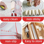 Silicone Baking Mat,32x24" Extra Large Pastry Mat for Rolling Dough Kneading Sourdough Bread Baking Supplies Black 0.45mmT