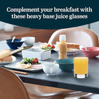 Libbey Fruit Juice Glasses, Heavy Base Glass Drinking Glasses Set of 8, Breakfast Juice Cups, Everyday Clear Drinking Glass Set for Cold Drinks