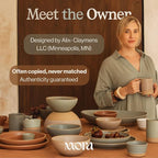 MORA Medium Bowls Set of 4, 28oz Ceramic Pottery Everyday Bowls - Microwave, Oven and Dishwasher Safe - Oat