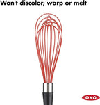 OXO Good Grips 11-Inch Silicone Balloon Whisk - Red
