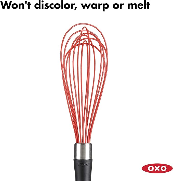 OXO Good Grips 11-Inch Silicone Balloon Whisk - Red