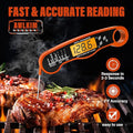 Fast Instant Read Meat Thermometer with Backlight - Waterproof Digital Food Probe for Grilling, Cooking, Baking & Candy Making - Kitchen & BBQ Essential(Orange)