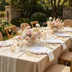 I00000 350 PCS White and Gold Plastic Plates for 50 Guests, Premium Scalloped Disposable Dinnerware Set Include: 100 Disposable Plate, 50 Napkins, 50 Cups, 50 Silverware Set for Party & Wedding