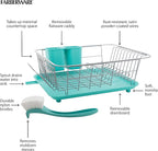 Farberware Classic Full Dishrack, 3-Piece, Aqua