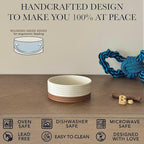 Mora Ceramic Pet Bowl Size Small - Food/Water Dish for Puppy Dogs, Cats, Guinea Pig, Rabbit, Hamster, Snake, ect. 11oz or 2 Cups - Basic Bowls for Your Dog or Cat, Mix and Match for a Set - Vanillla