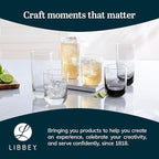 Libbey Polaris Tumbler Glasses, Axis, 17.75-ounce, Set of 8