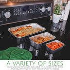 PLASTICPRO [2 Lb 25 Pack Disposable Loaf Pans Aluminum Tin Foil Meal Prep Bakeware - Cookware Perfect for Baking Cakes, Bread, Meatloaf, Lasagna 2 Pound 8.5'' X 4.5'' X 2.25''