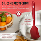 Kaluns Silicone Kitchen Utensils Set 24 Pcs Cooking Utensils Set - Can Opener, Masher, Turner, Spatula 446°F Heat Resistant Non-Stick - Premium Silicone and Stainless Steel Utensil Set