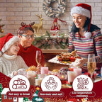 Whaline 3 Pcs Christmas Serving Trays Xmas Tree Plastic Serving Platters Dishes for Holiday Party Breakfast Lunch Dinner Food Snack Supplies, 10 x 13 Inch