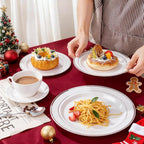 WDF Partyware 350 Pcs Silver Plastic Plates - Silver Dinnerware Set of 50 Dinner Plates 50 Dessert Plate 50 Silverware 50 Napkins 50 Cups for Christmas Party&Wedding