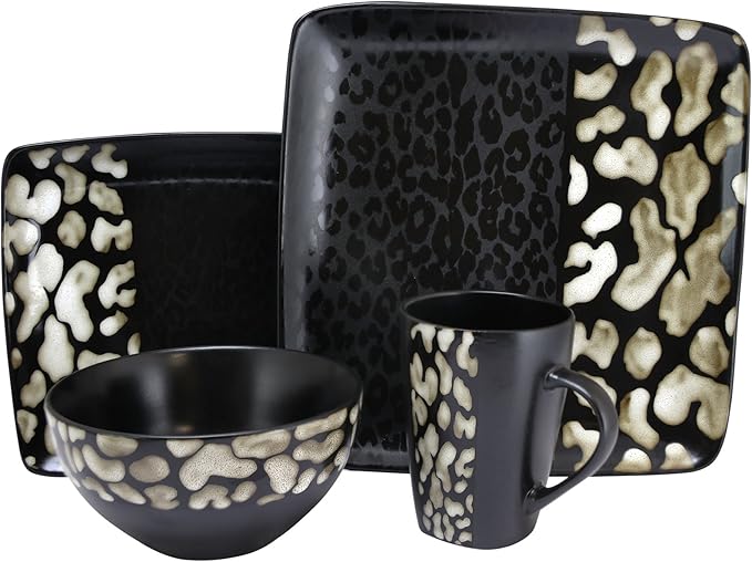 Elama's Savannah 16 Piece Stoneware Dinnerware Set