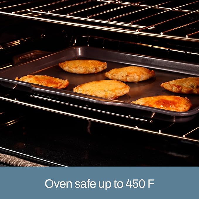 All-Clad Pro-Release Nonstick Bakeware Set 5 Piece Oven Safe 450F Half Sheet, Cookie Sheet, Muffin Pan, Cooling & Baking Rack, Round Cake Pan, Loaf Pan, Baking Pan Grey