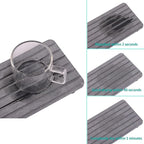 NiuYichee 2 PCS Water Absorbent diatomite Coasters, 12.2" x 4" Water Absorbing Stone Tray for Sink, Stone Drying mat for Kitchen Counter, Stone soap Tray Used for Hand Soaps & toiletries & Plants