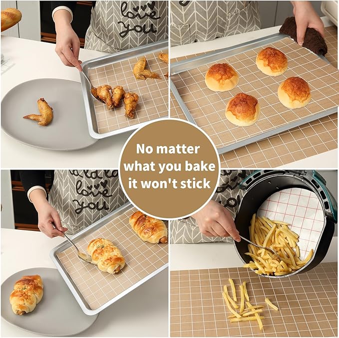 Silicone Baking Mat Roll 12IN*8FT Free Cutting, Non-Slip Pastry Mat, Non-Stick Reusable Air Fryer Liner, Oven Liners, Counter Mat, Freeze Dryer Mat, Easily Cut to Size Fit All Ovens Pans Tins Dishes