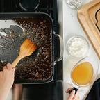 KitchenAid Hard Anodized Roasting Pan/Roaster with Removable Rack, 13 Inch x 15.75 Inch - Matte Black