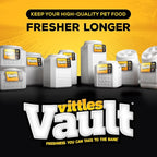 Vittles Vault Traditional Pet Food Storage Container For Dog Kibbles/Bird Seed/Oatmeal/Rice/Flour/Cereal, BPA Free Plastic, Sealed Airtight For Cat Food, Up To 35 lb, Made in USA, With Scoop, Gray