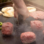 Cuisinart 6.5" Cast Iron Smashed Burger Press,Round Flat Edge Grill Press for Crispy Smash Burgers,Burger Tool for Grill and Griddle Accessories, BBQs and Tailgates,(Pack of 8)