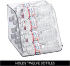 iDesign Water Bottle Organizer for Fridge - Clear - Made in USA