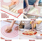 24x16 Inch Extra Thick Silicone Baking Mat with Measurements | Non-Slip, Reusable & Non-Stick – Perfect for Cookies, Bread, Pastry & Baking Essentials