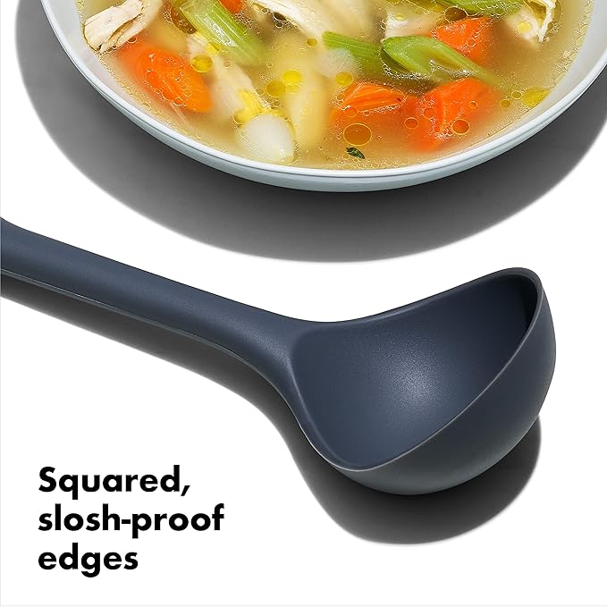 OXO Good Grips Silicone Everyday Ladle, 719812689807, Peppercorn, One Size