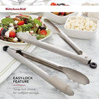 KitchenAid Universal Utility and Serving Stainless Steel Kitchen Tongs, Set of 2